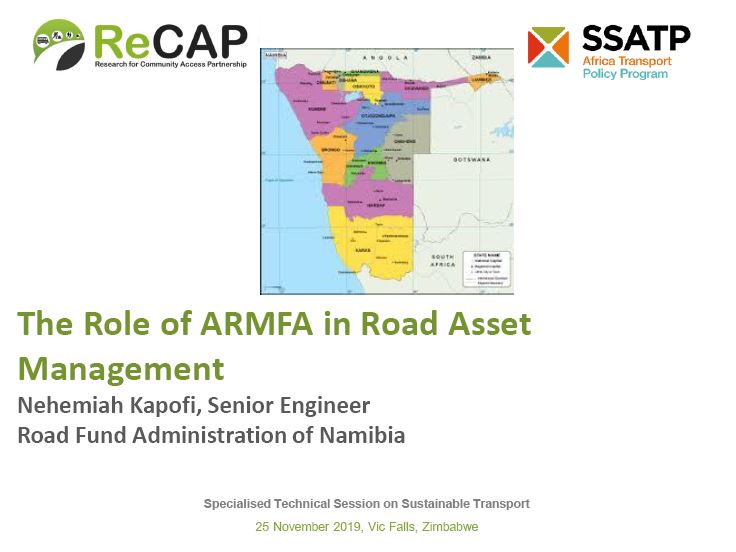 The Role of ARMFA in Road Asset Management
