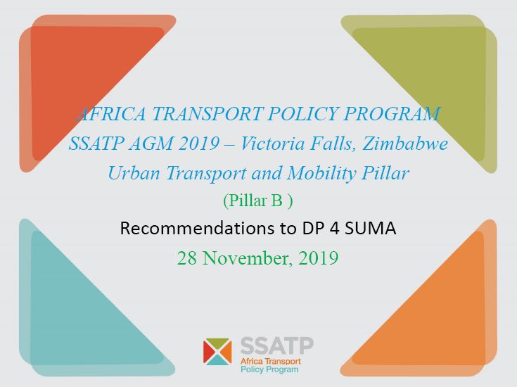 Recommendations for the Fourth Development Plan (DP4) - Sustainable Urban Mobility & Accessibility Thematic Areas 