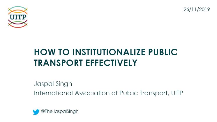 How to Institutionalize Public Transport Effectively