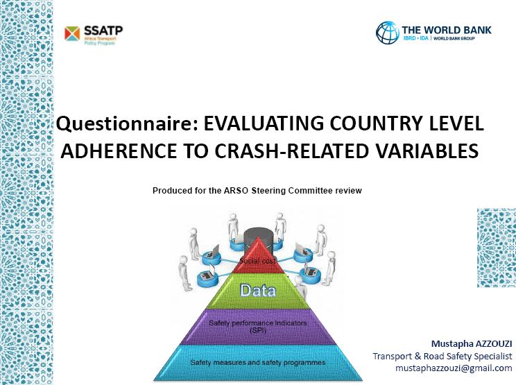 Questionnaire: Evaluating Country Level Adherence to Crash-Related Variables
