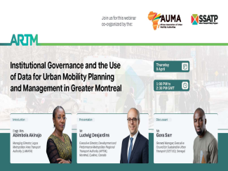 WEBINAR: Institutional Governance & Data for Urban Mobility Planning & Management in…