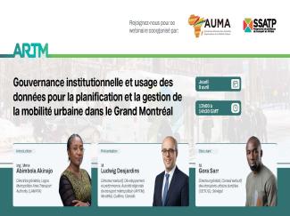 WEBINAIRE: Gouvernance et données pour la mobilité urbaine - leçons du Grand Montréal