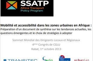 Événement SSATP en marge du Sommet mondial des dirigeants locaux et régionaux à Rabat