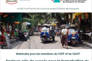 2ème webinaire UITP & SSATP : Facteurs clés de succès pour formaliser le transport informel et l'importance des autorités