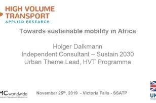Towards Sustainable Mobility in Africa