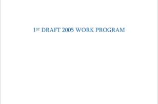 SSATP Work Program 2005