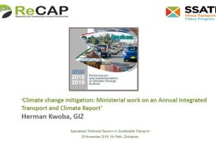Climate Change Mitigation: Ministerial Work on an Annual Integrated Transport and Climate Report