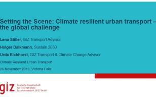 Setting the Scene: Climate Resisilient Urban Transport - The Global Challenge