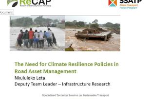 The Need for Climate Resilience Policies in Road Asset Management