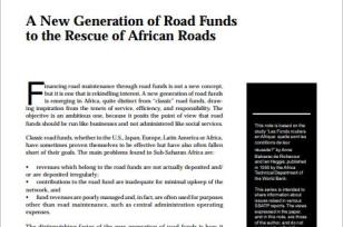 A New Generation of Road Funds to the Rescue of African Roads