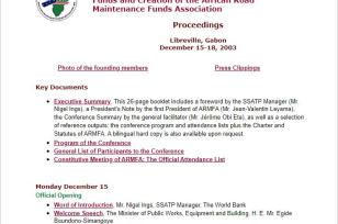 The New African Road Maintence Funds Associaction (ARMFA)