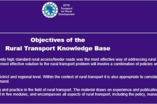 The Rural Transport Knowledge Base