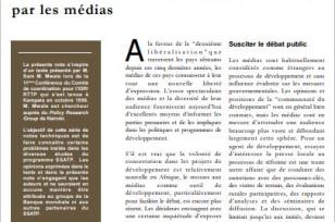 Promotion des réformes du secteur routier par les médias