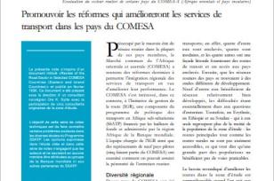 Promouvoir les réformes qui amélioreront les services de transport dans les pays du COMESA 