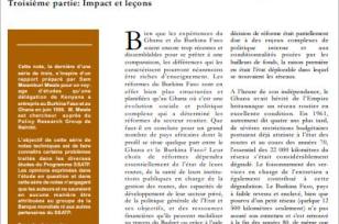 Réforme du secteur routier : un conte de deux pays -- Troisième partie : Impact et leçons