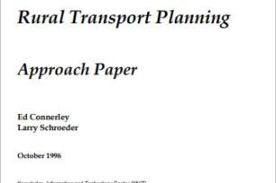 Rural Transport Planning: Approach Paper