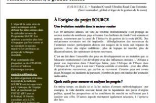 SOURCE, une méthode de suivi des performances des réseaux routiers, à grande échelle