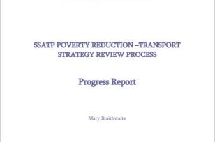 SSATP Review of National Transport Policy and Poverty Reduction Strategy: Progress Report 2004
