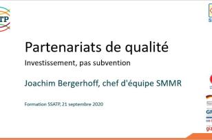 2e webinaire de l'UITP et du SSATP sur le transport informel : Présentation sur les partenariats de qualité - Investissement, pas subvention