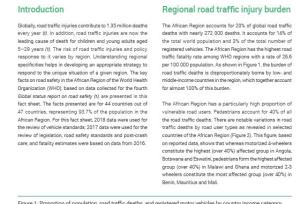 Status of Road Safety in the African Region
