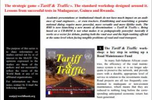 The strategic game "Tariff & Traffic": Lessons from successful tests in Madagascar, Guinea and Rwanda
