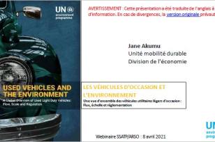PRÉSENTATION : Les véhicules d'occasion et l'environnement - Une vue d'ensemble des véhicules utilitaires légers d'occasion
