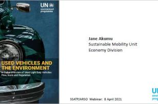 PRESENTATION: Used Vehicles and the Environment - A Global Overview of Used Light Duty Vehicles