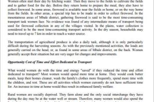 Case Study on Intermediate Means of Transport -- Bicycles and Rural Women in Uganda -- Part Five