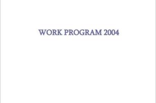 SSATP Work Program 2004