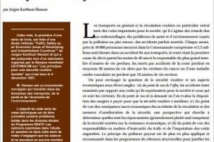 Les aspects économiques de la sécurité routière