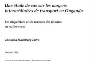 The present case study documents the use of bicycles in eastern Uganda where they are a means of generating income for rural traders and for urban poor who work as bicycle taxi-riders. It also assesses women's priorities regarding interventions to improve