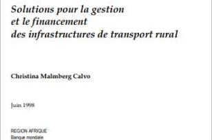 Solutions pour la gestion et le financement des infrastructures de transport rural