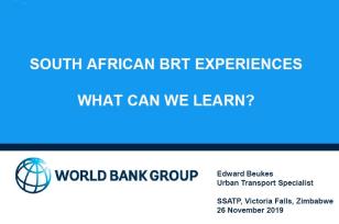 South African Bus Rapid Transit (BRT) Experiences: What Can We Learn?