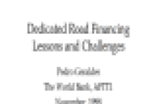 Dedicated Road Financing -- Lessons and Challenges