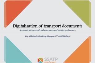 Digitilisation of Transport Documents: An Enabler of Improved Road Governance and Corridor Performance