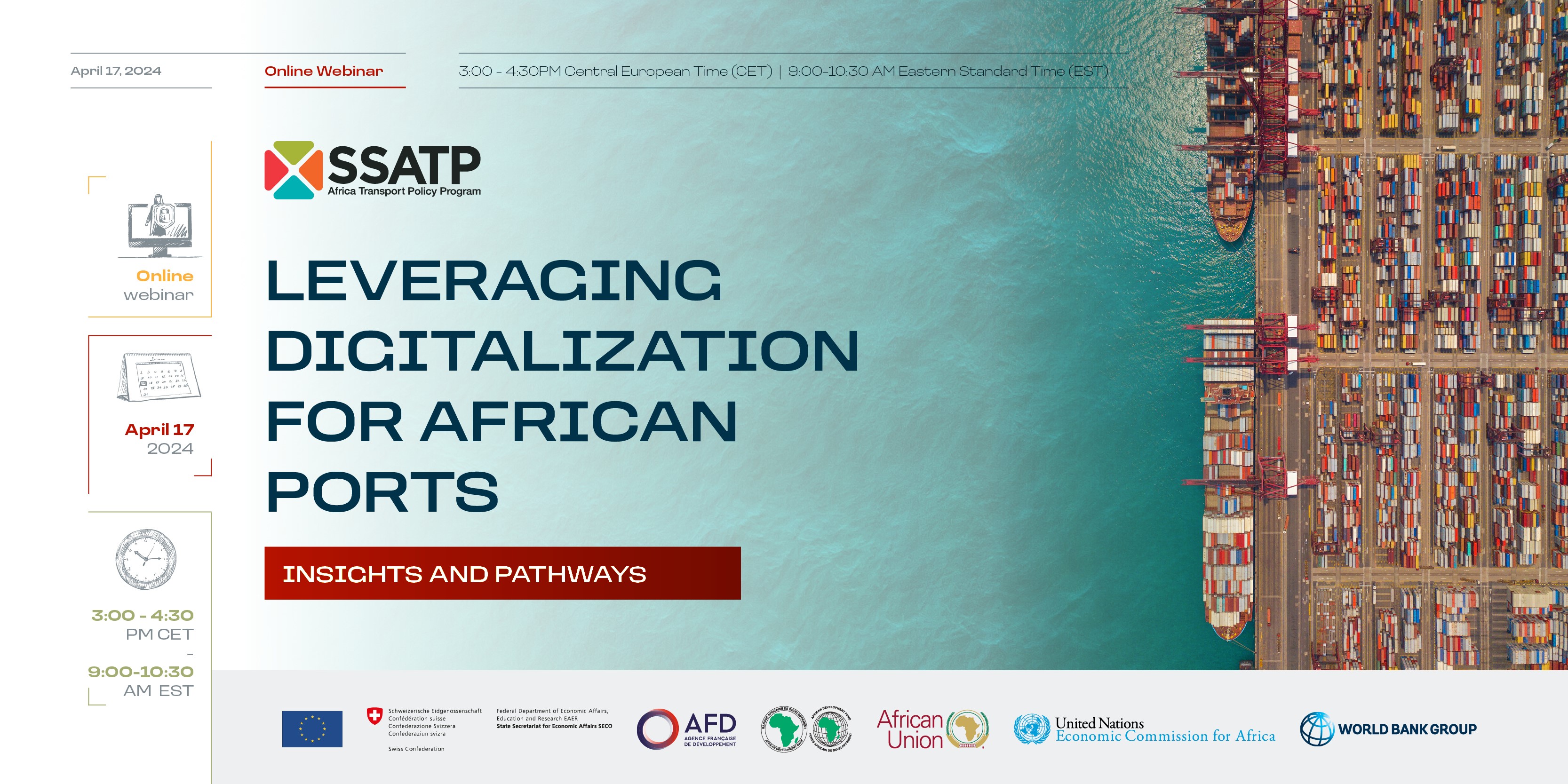 WEBINARE: L'état de la numérisation des ports africains : Perspectives et Recommandations