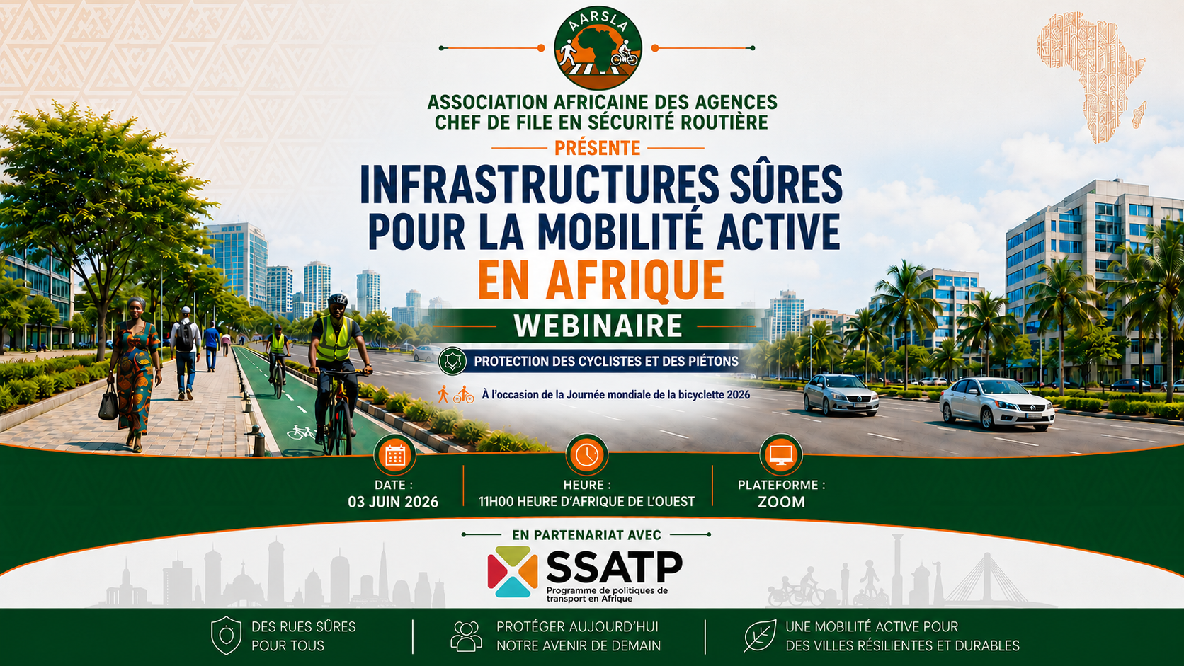 WEBINAIRE: Infrastructures sûres pour la mobilité active en Afrique
