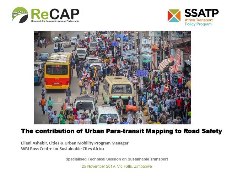 The Contribution of Urban Paratransit Mapping to Road Safety