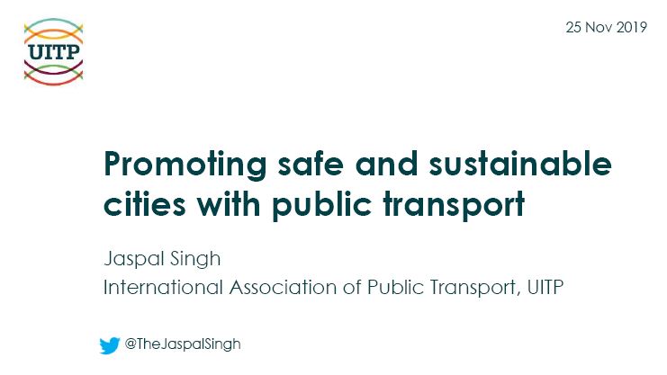 Promoting Safe and Sustainable Cities with Public Transport