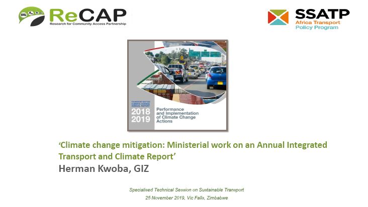 Climate Change Mitigation: Ministerial Work on an Annual Integrated Transport and Climate Report