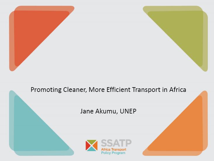 Promoting Cleaner, More Efficient Transport in Africa