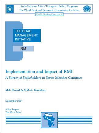 Implementation and Impact of the Road Management Initiative: A Survey of Stakeholders in Seven Member Countries