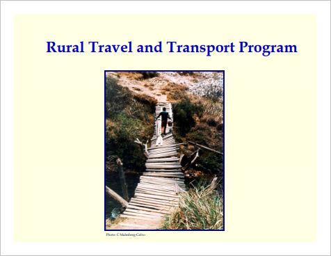 The Rural Travel and Transport Program (RTTP)