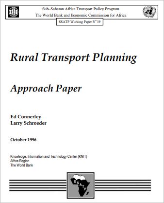 Rural Transport Planning: Approach Paper
