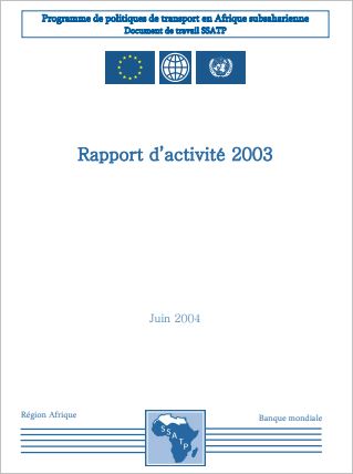 SSATP Rapport d'activité 2003