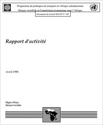SSATP Rapport d'activité 1997