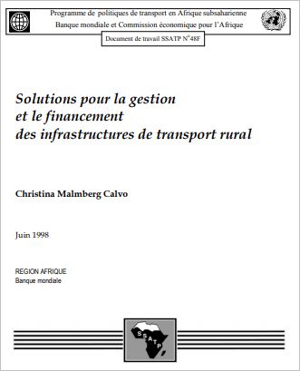 Solutions pour la gestion et le financement des infrastructures de transport rural