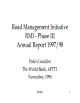 Road Management Initiative RMI -- Phase III -- Annual Report 1997/98