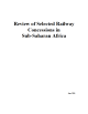 Review of Selected Railway Concessions in Sub-Saharan Africa