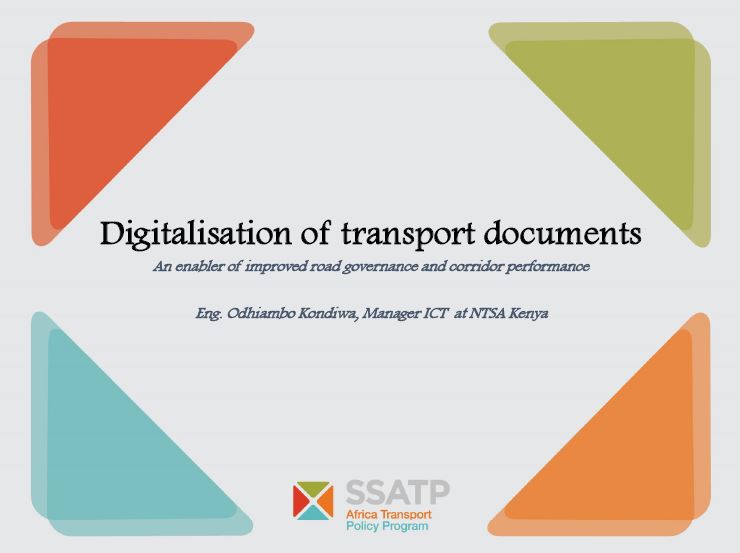 Digitilisation of Transport Documents: An Enabler of Improved Road Governance and Corridor Performance